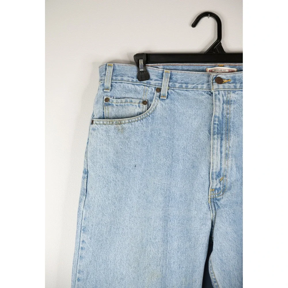 Levi Strauss Signature Jeans Mens 40x30 Light Blue Good Regular Fit Denim